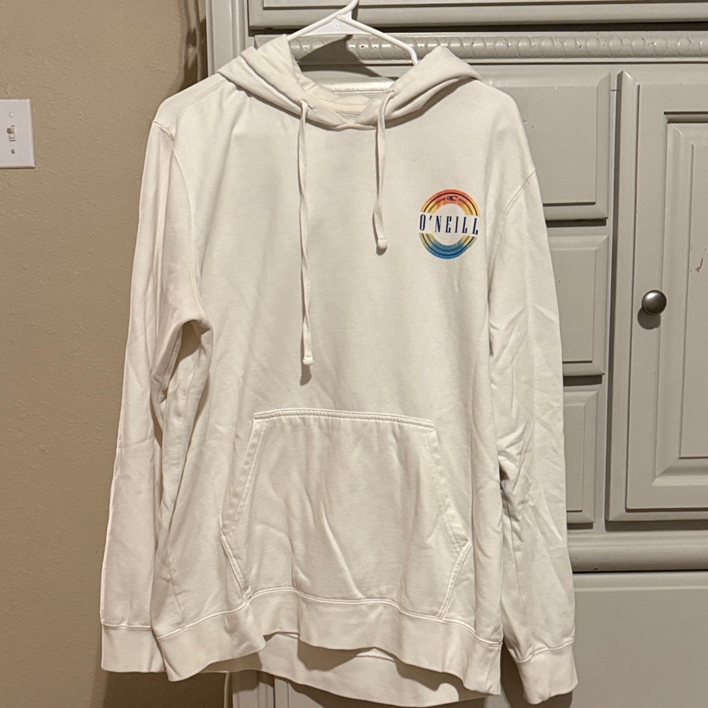 O'Neill Cream Hoodie with Multicolor Logo